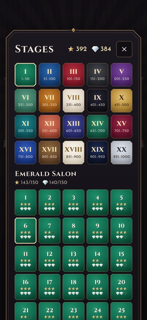The stage map with every salon